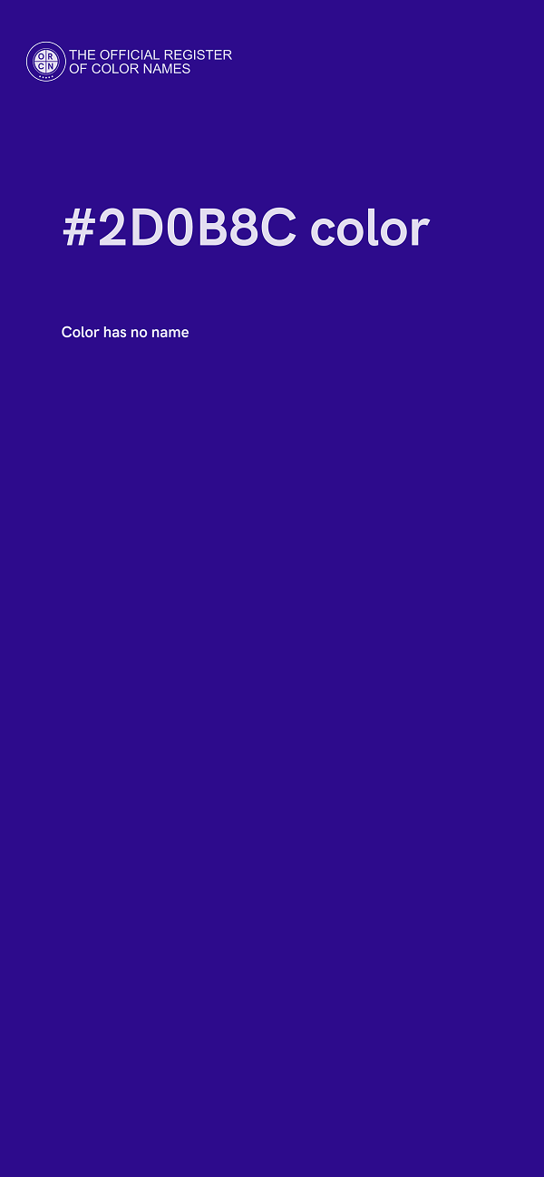 #2D0B8C color image