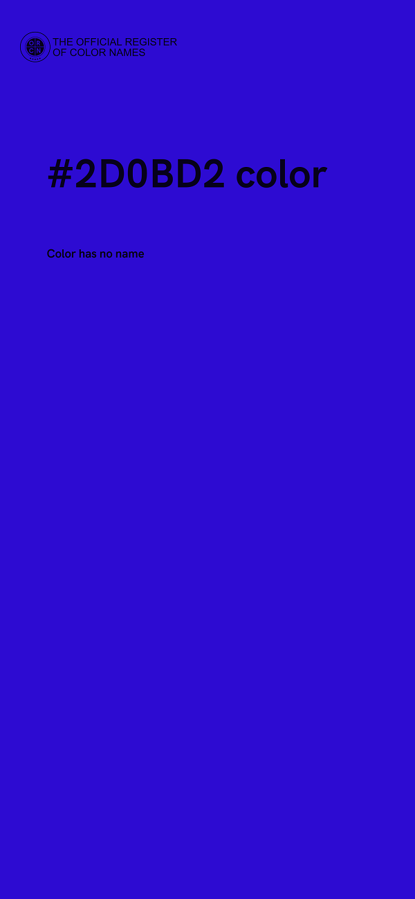 #2D0BD2 color image