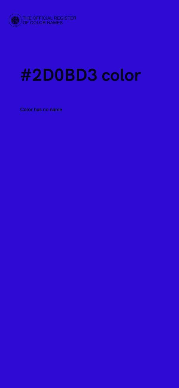 #2D0BD3 color image