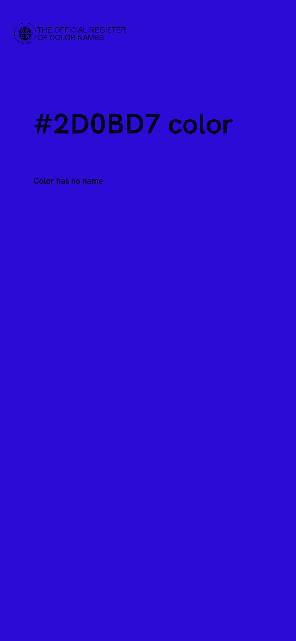 #2D0BD7 color image