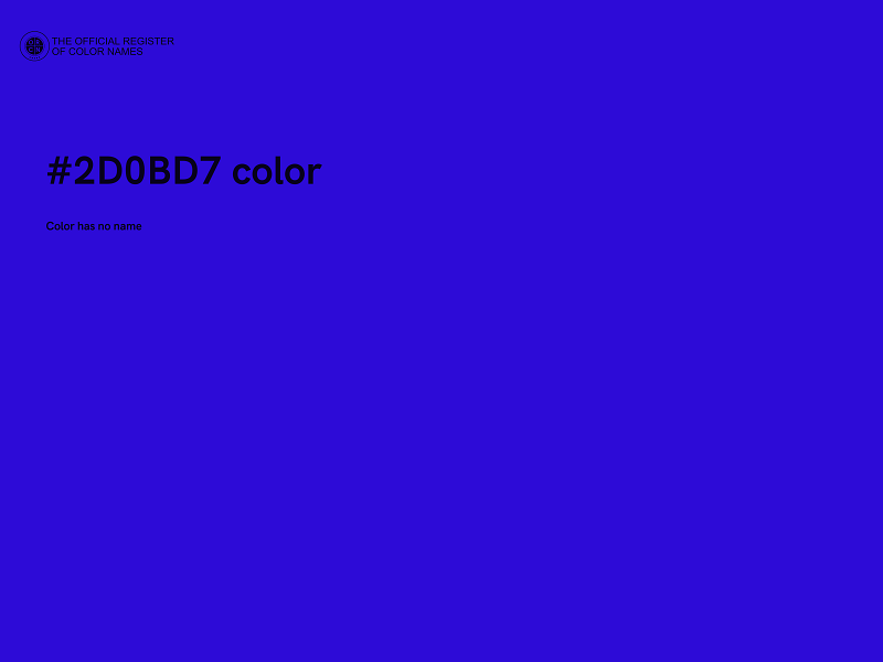 #2D0BD7 color image