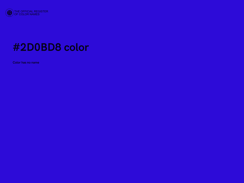 #2D0BD8 color image