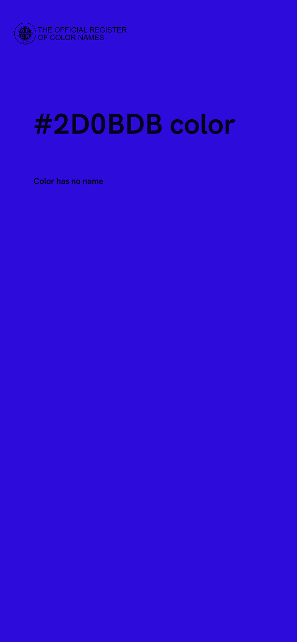 #2D0BDB color image