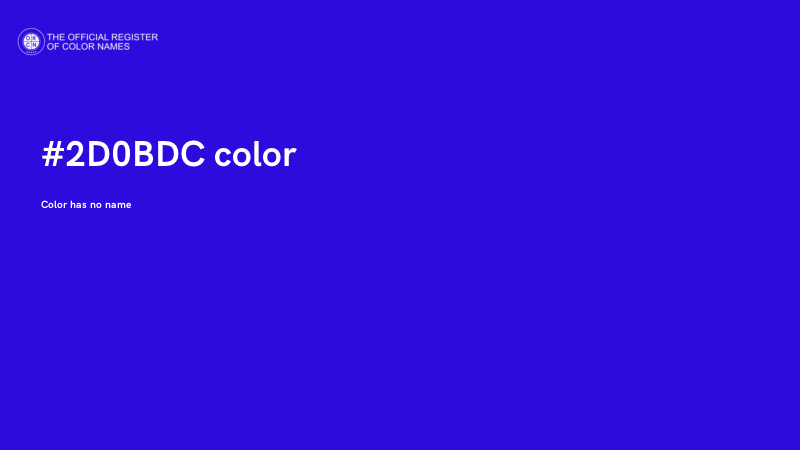 #2D0BDC color image