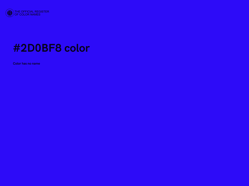 #2D0BF8 color image