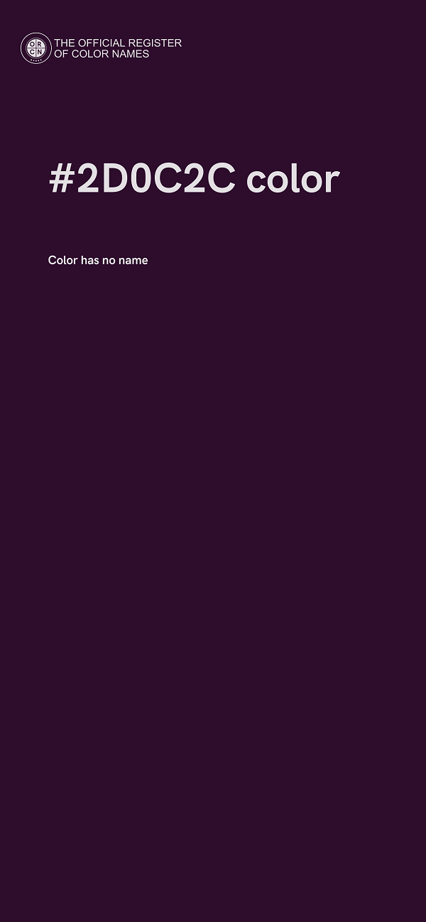 #2D0C2C color image