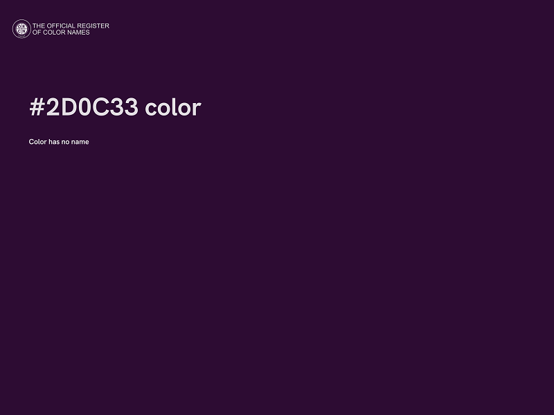 #2D0C33 color image