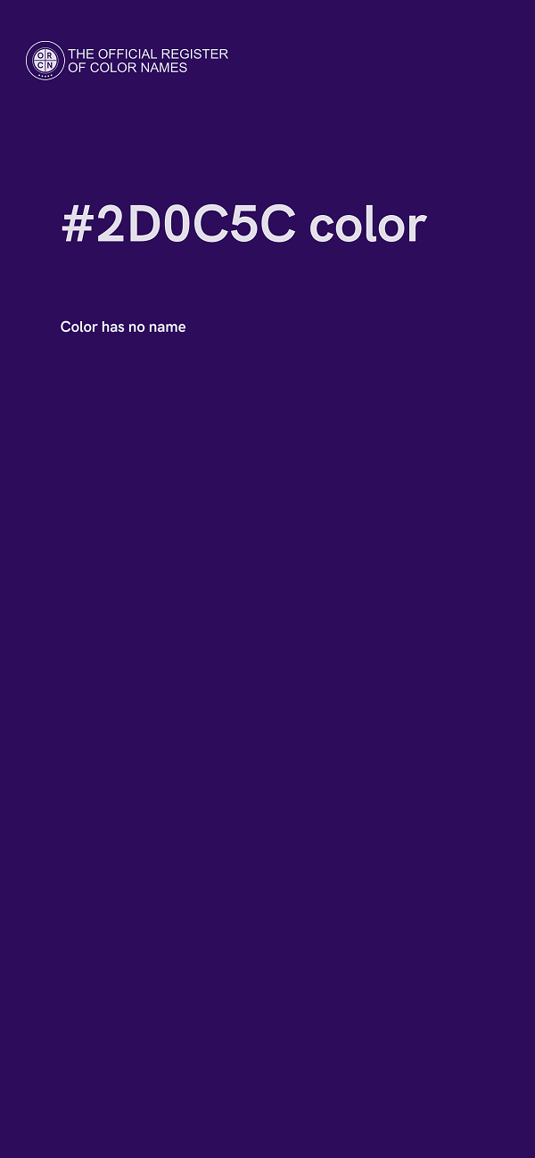 #2D0C5C color image