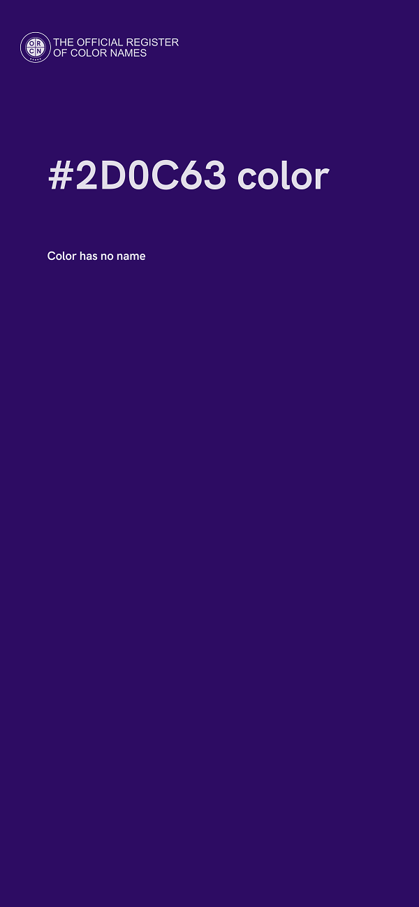 #2D0C63 color image