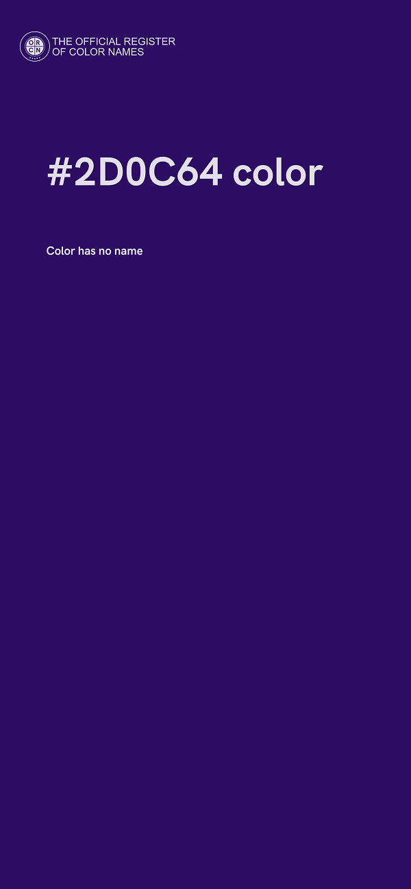 #2D0C64 color image