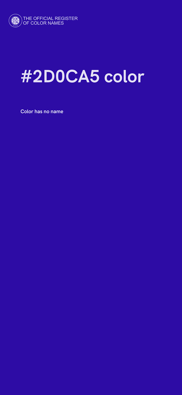#2D0CA5 color image