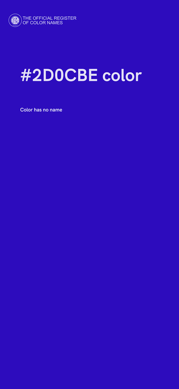 #2D0CBE color image