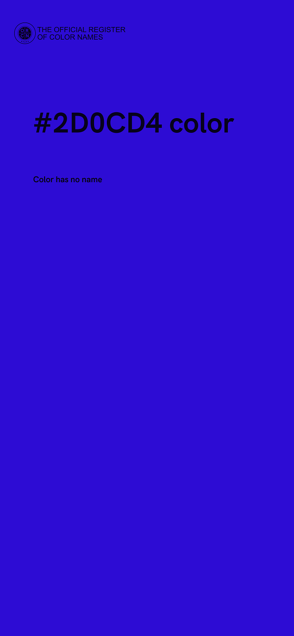 #2D0CD4 color image