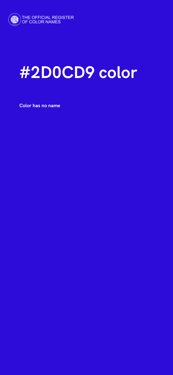 #2D0CD9 color image