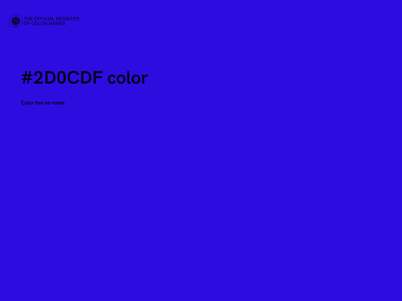 #2D0CDF color image