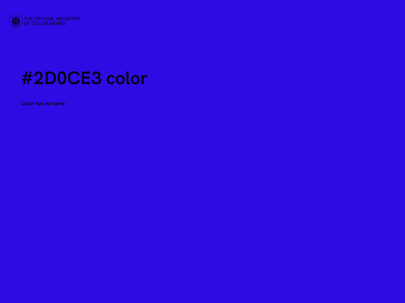 #2D0CE3 color image