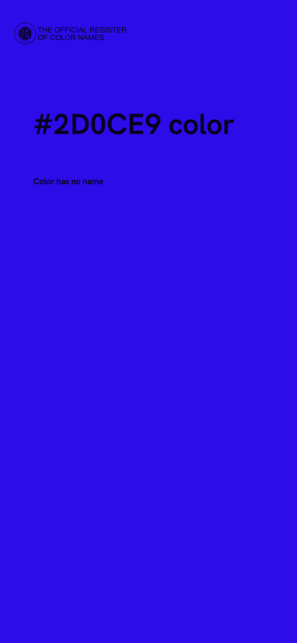 #2D0CE9 color image
