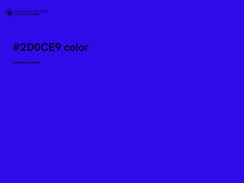 #2D0CE9 color image