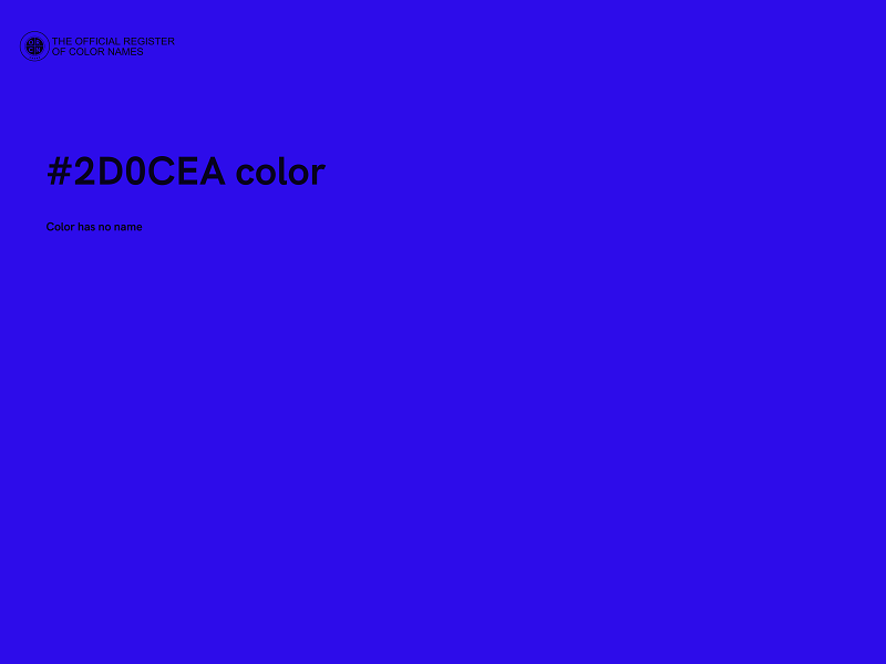 #2D0CEA color image