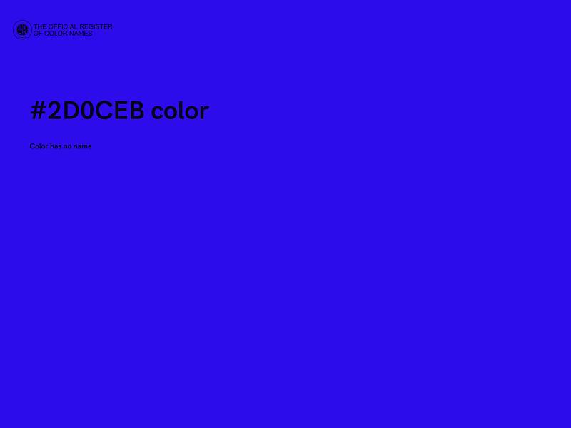 #2D0CEB color image