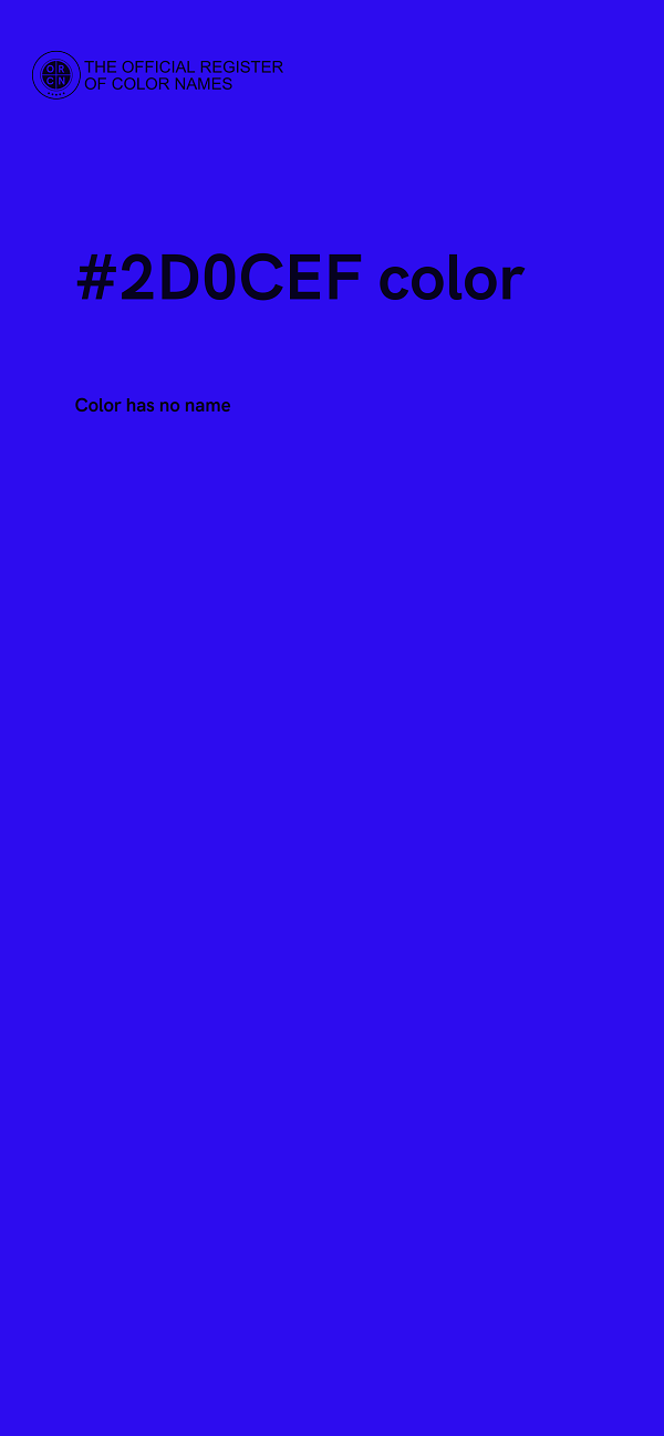 #2D0CEF color image