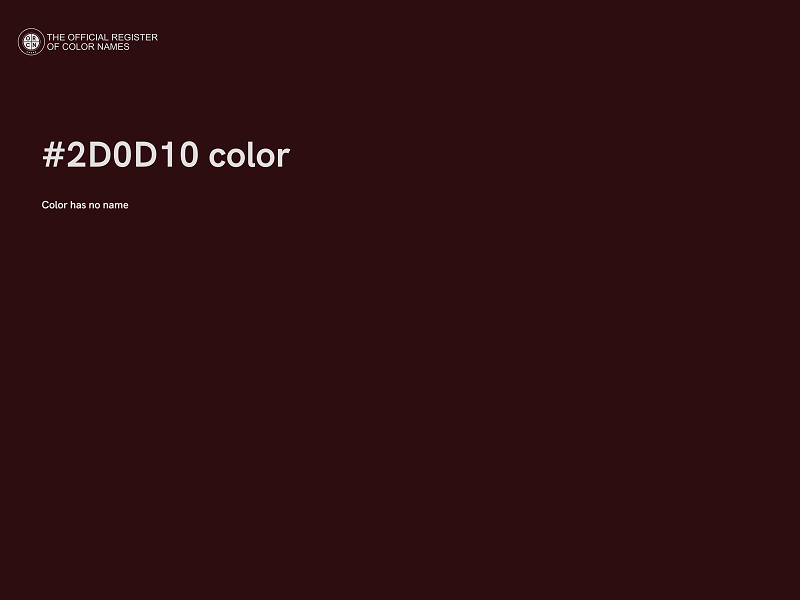 #2D0D10 color image