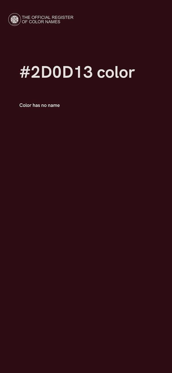#2D0D13 color image