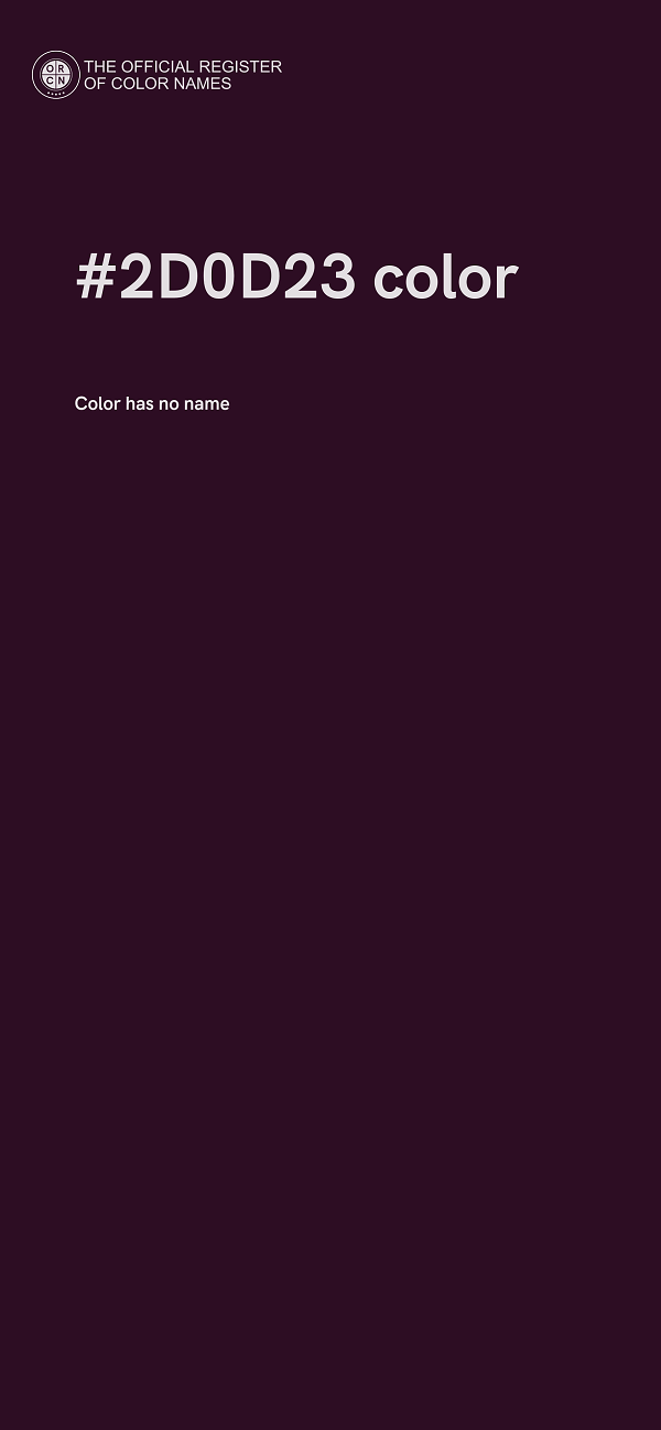 #2D0D23 color image