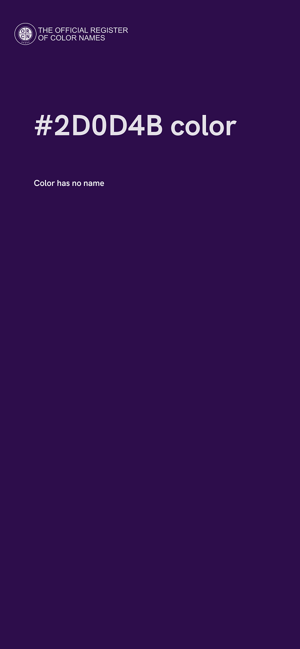 #2D0D4B color image