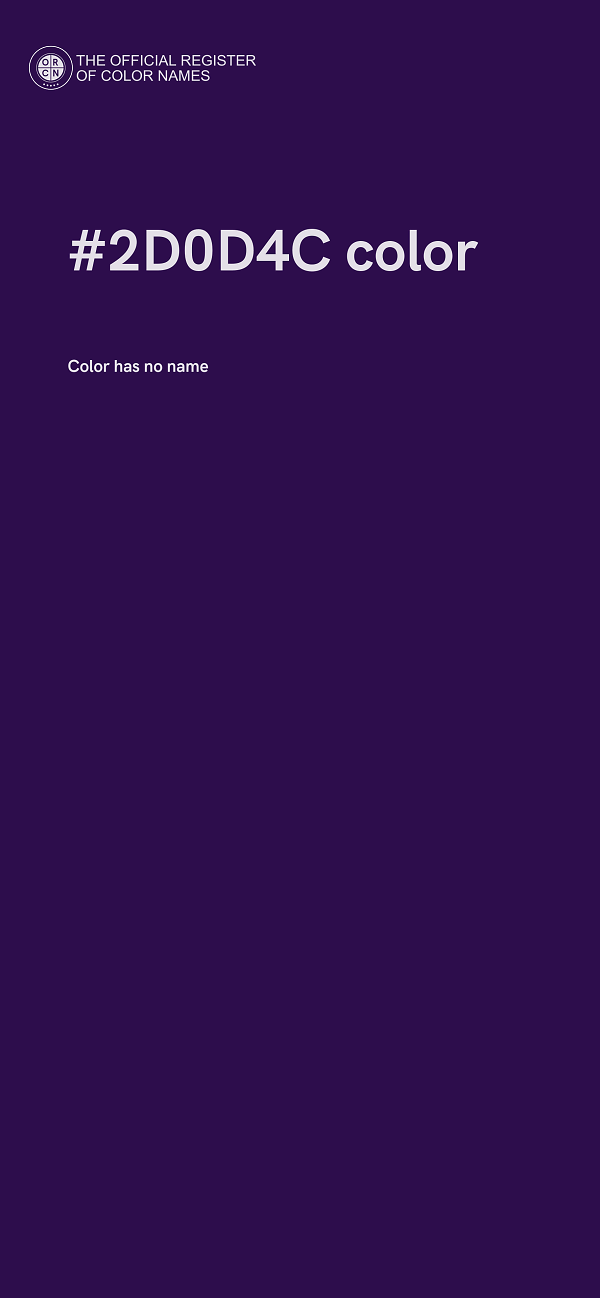 #2D0D4C color image