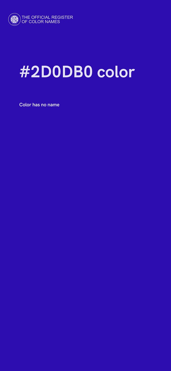 #2D0DB0 color image