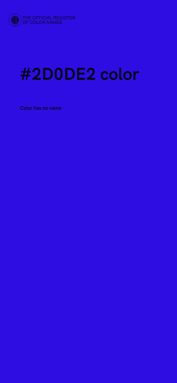 #2D0DE2 color image