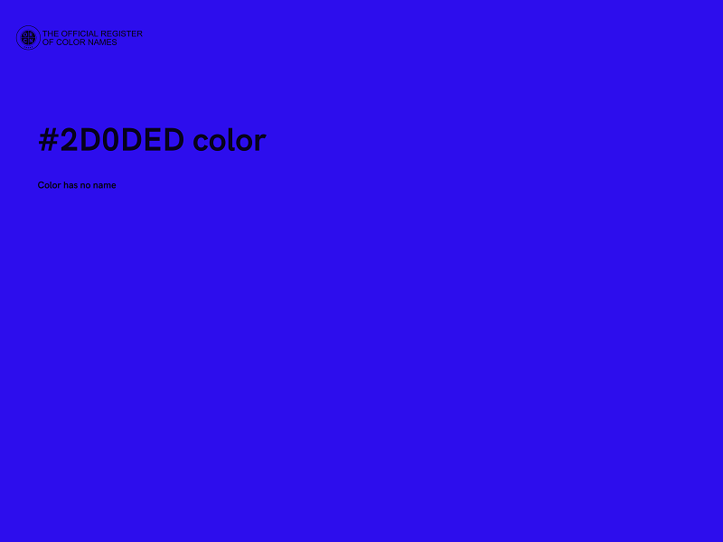 #2D0DED color image