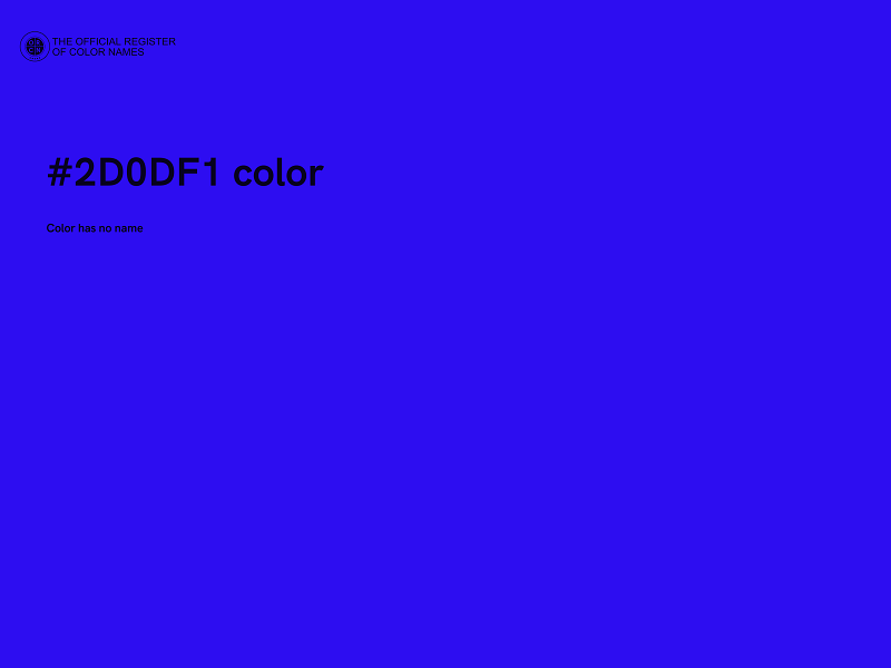 #2D0DF1 color image