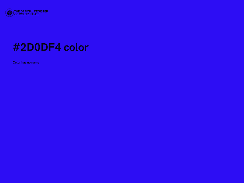 #2D0DF4 color image