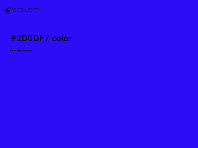 #2D0DF7 color image
