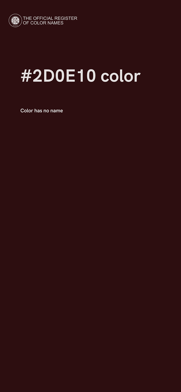 #2D0E10 color image