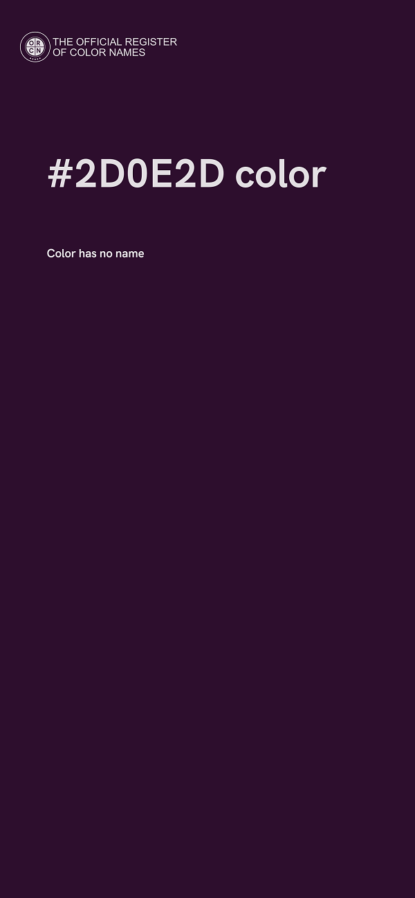 #2D0E2D color image