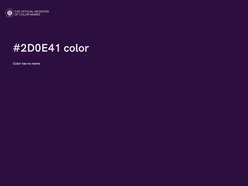 #2D0E41 color image