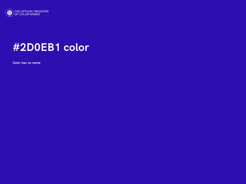 #2D0EB1 color image