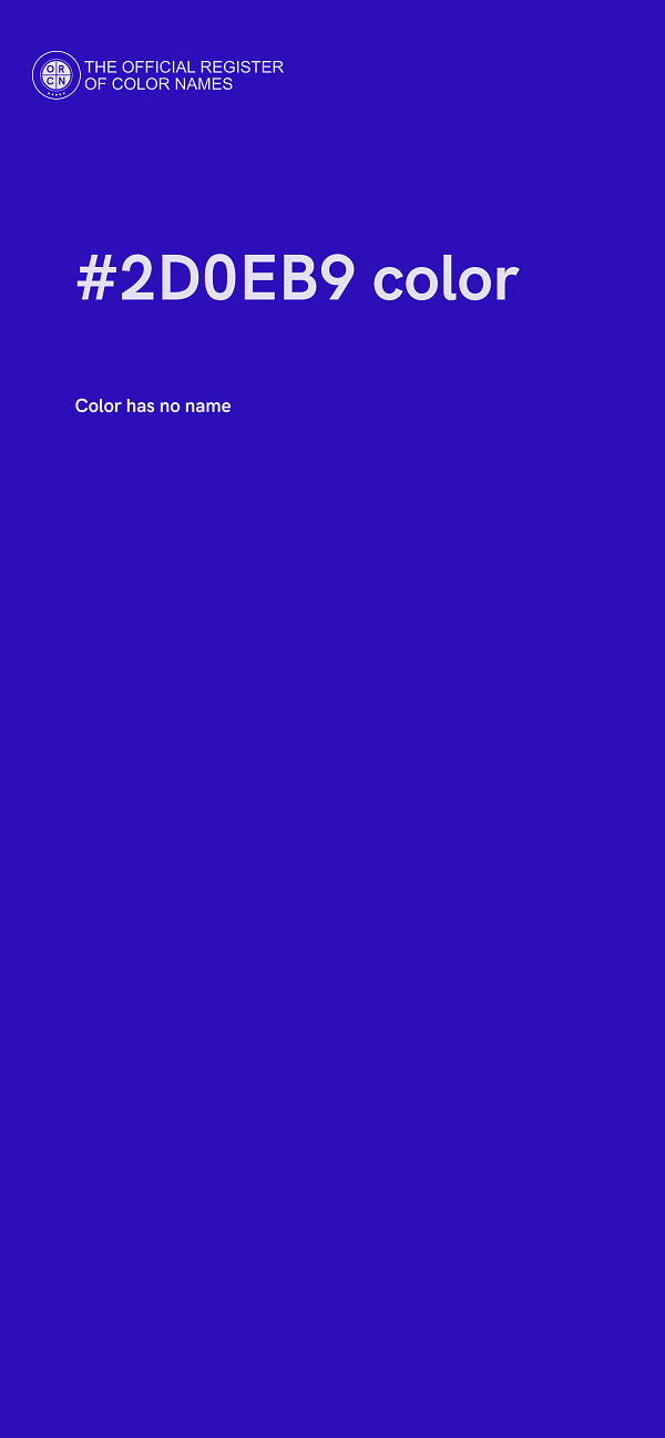 #2D0EB9 color image