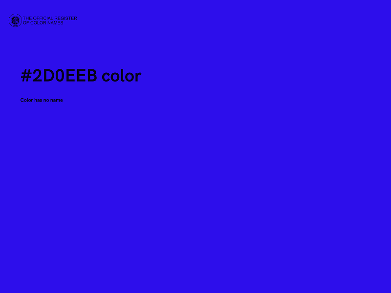 #2D0EEB color image