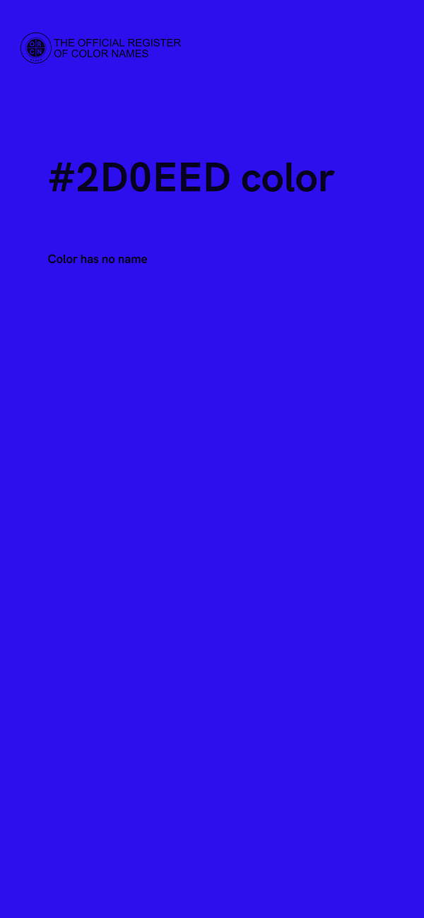 #2D0EED color image