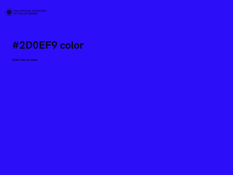 #2D0EF9 color image