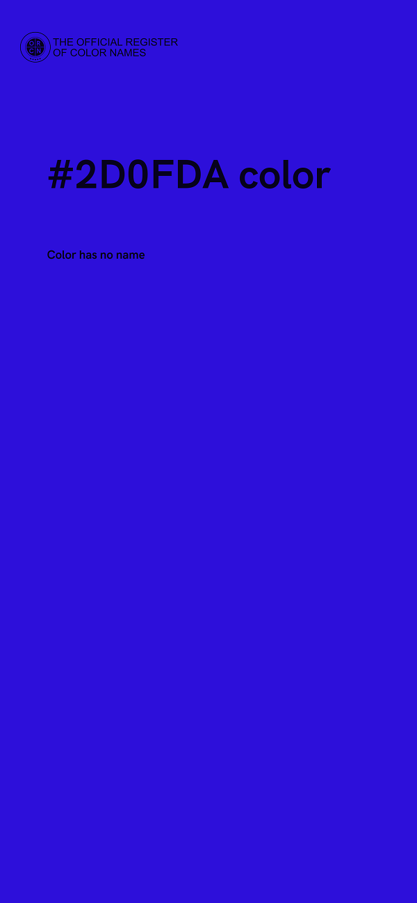 #2D0FDA color image
