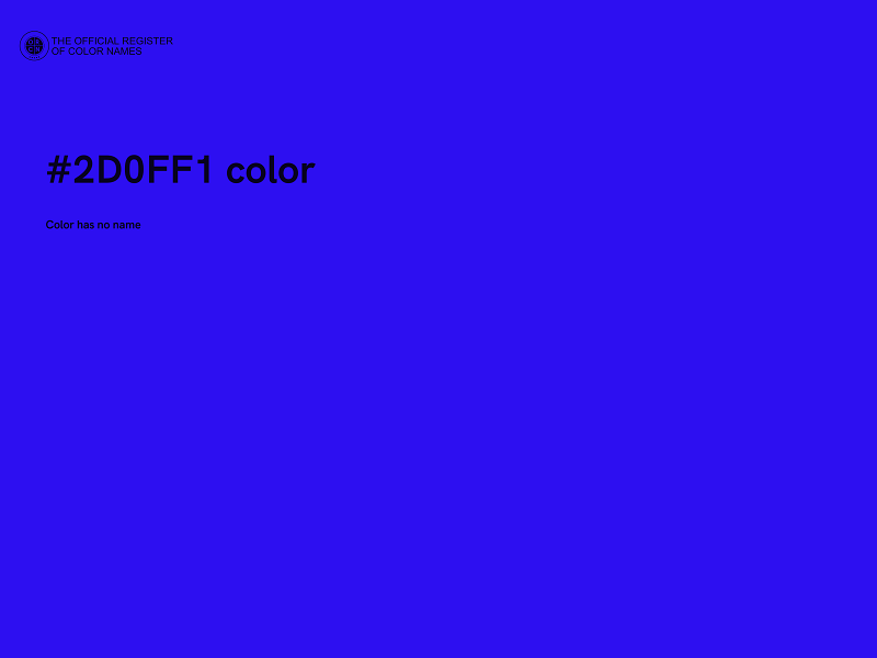 #2D0FF1 color image