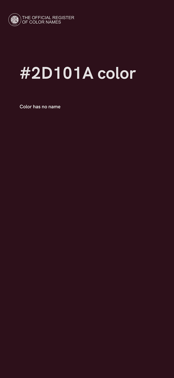 #2D101A color image
