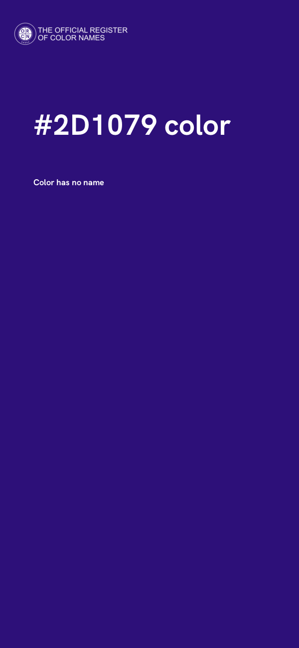 #2D1079 color image
