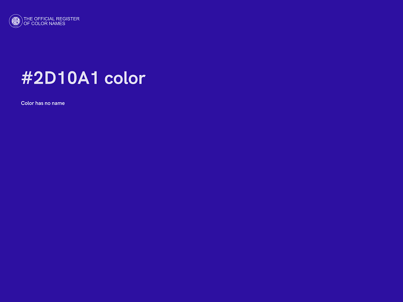 #2D10A1 color image