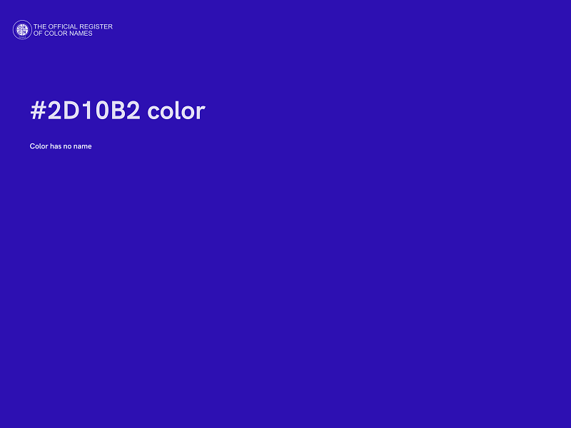#2D10B2 color image